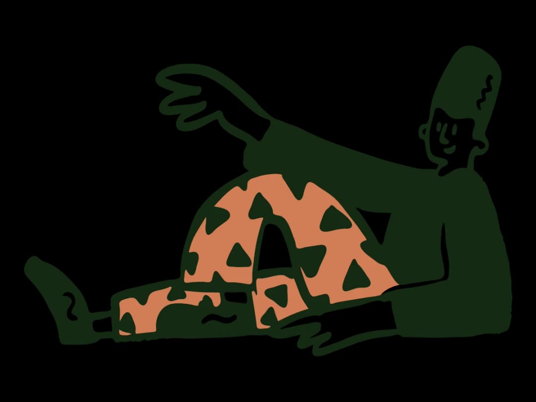 Illustration of a person relaxing while Bloome searches